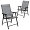 Flash Furniture 2PK Gray/Black Outdoor Folding Patio Sling Chair 2-TLH-SC-044-B-GG - alternate 10